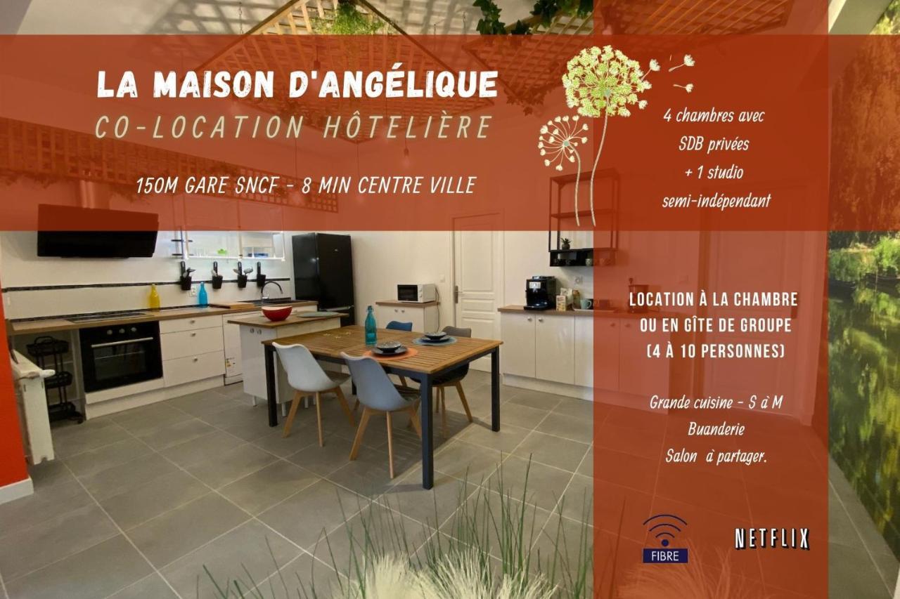 ניורט La Maison D'Angelique - Colocation Hoteliere A 150M Gare Tgv- Grande Cuisine Equipee & Salon - Fibre - Netflix מראה חיצוני תמונה